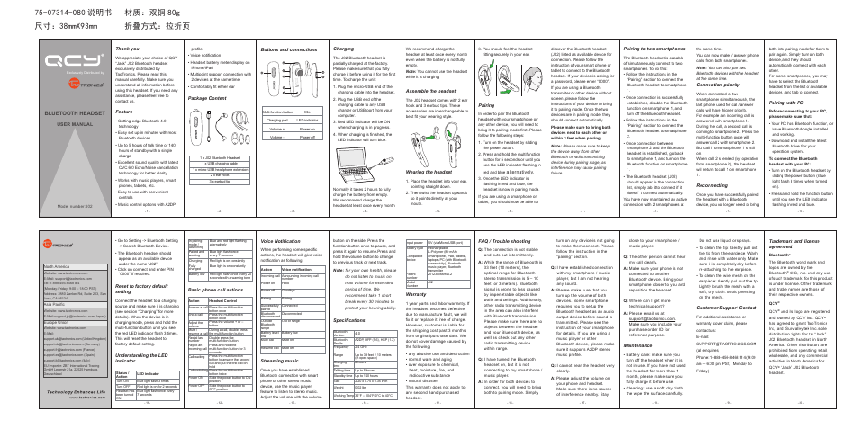 TaoTronics QCY-J02 User Manual | 1 page