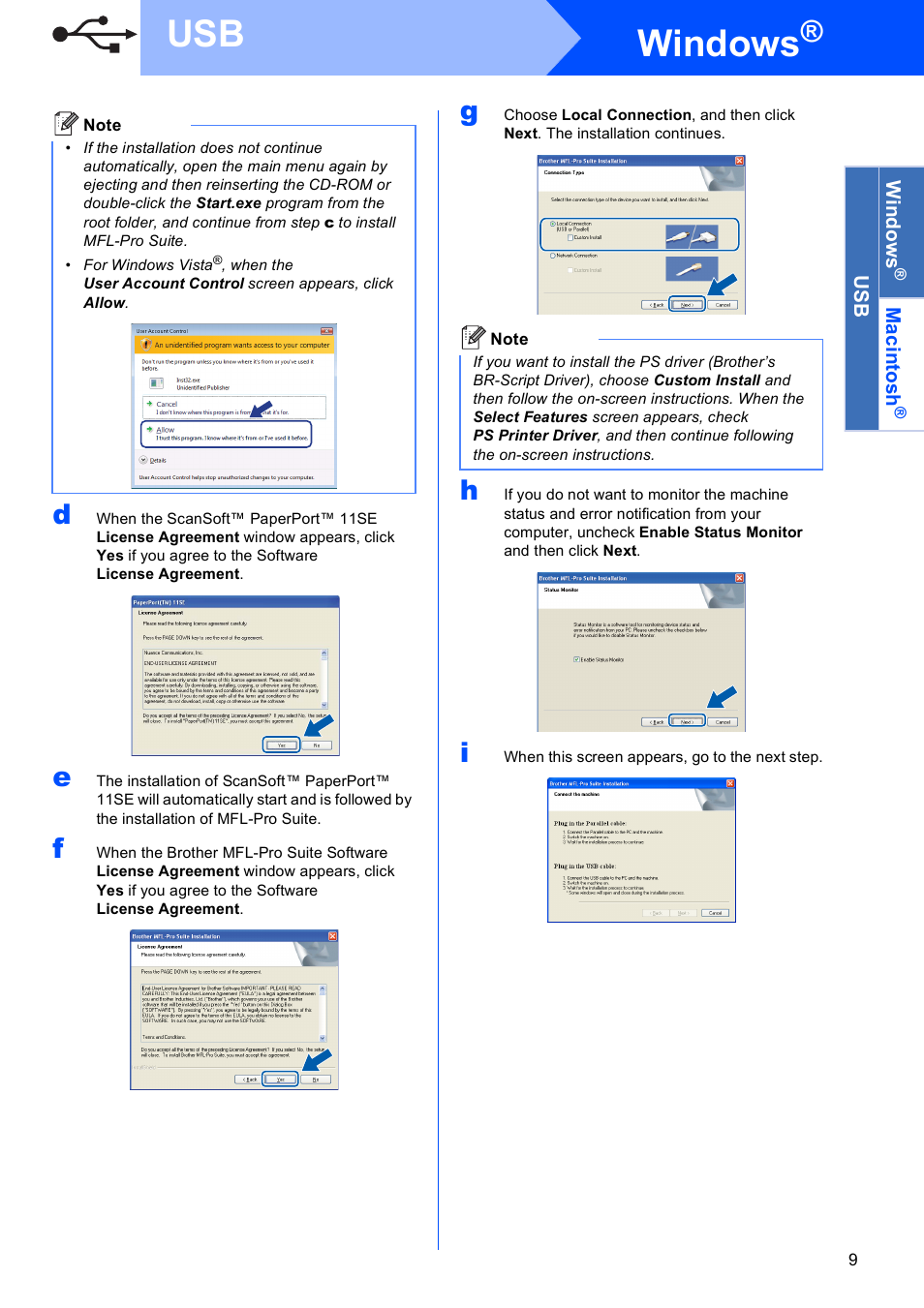 Windows | Brother DCP 8080DN User Manual | Page 9 / 29