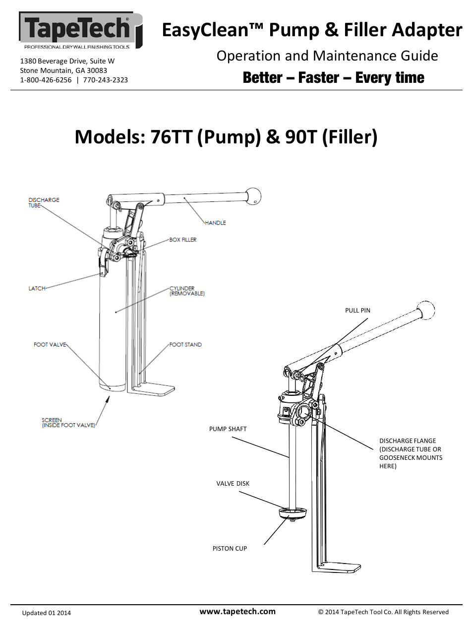 TapeTech 76TT EasyClean User Manual | 2 pages