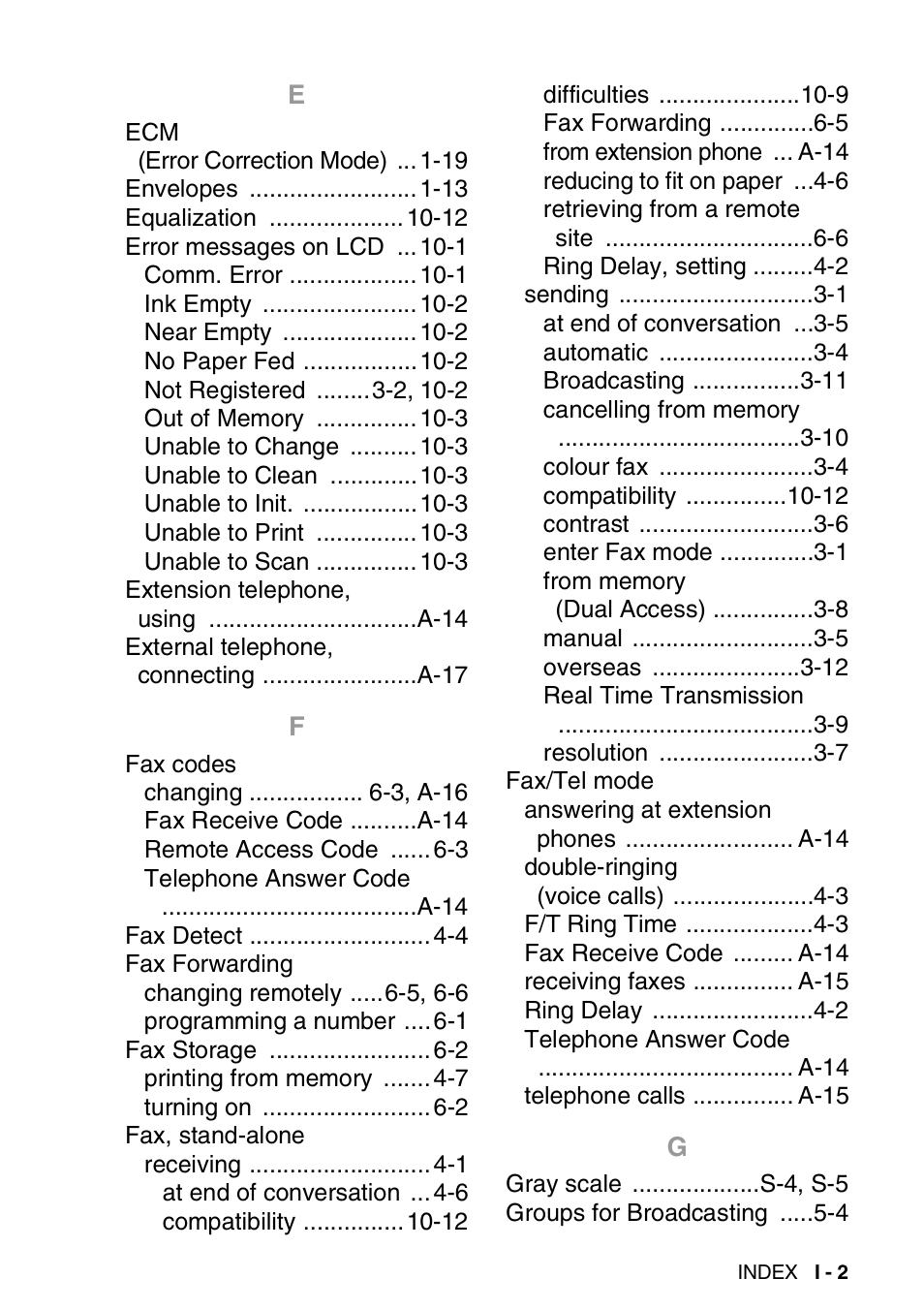 Brother 1840C User Manual | Page 186 / 192