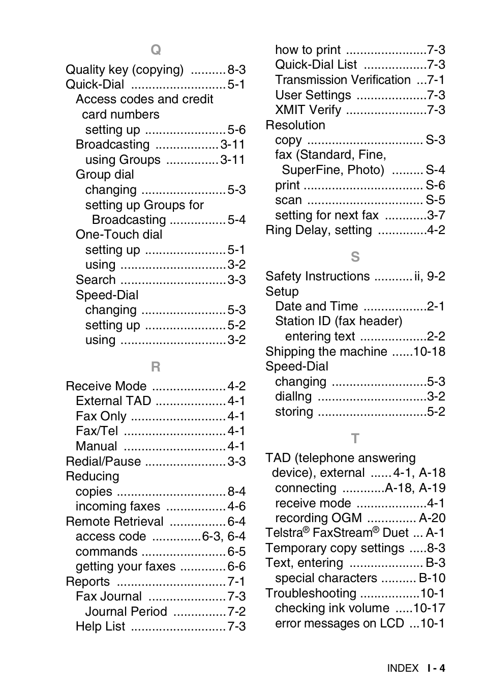 Brother 1840C User Manual | Page 188 / 192