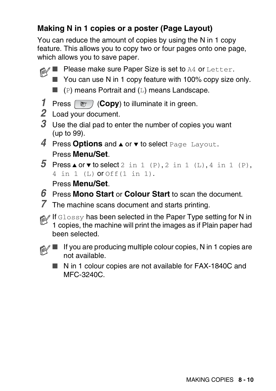 Brother 1840C User Manual | Page 98 / 192