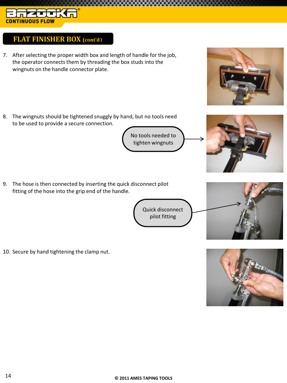 Flat finisher box | TapeTech T05CF Bazooka Continuous Flow Taper User Manual | Page 15 / 29