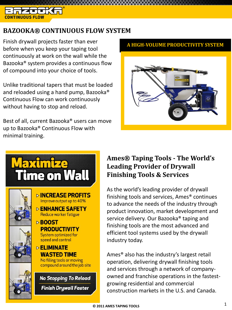 Bazooka® continuous flow system | TapeTech T05CF Bazooka Continuous Flow Taper User Manual | Page 2 / 29