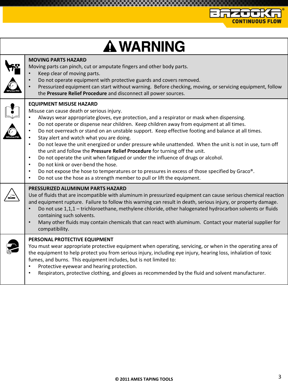 TapeTech T05CF Bazooka Continuous Flow Taper User Manual | Page 4 / 29