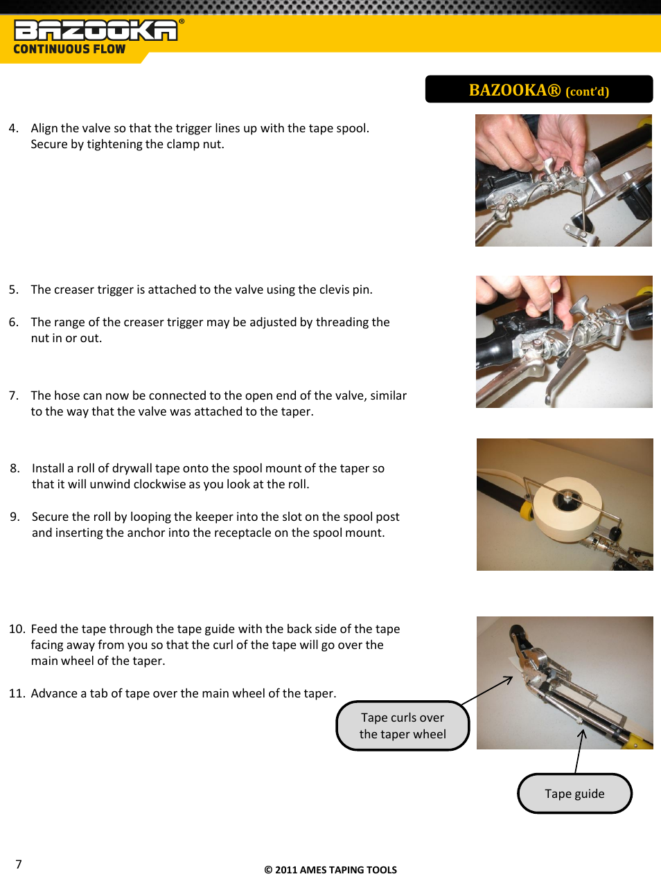 Bazooka | TapeTech T05CF Bazooka Continuous Flow Taper User Manual | Page 8 / 29