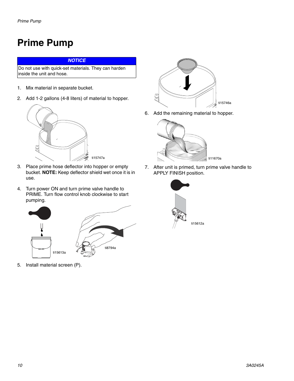 Prime pump | TapeTech CFFULL Cont. Flow Full Bundle User Manual | Page 10 / 32