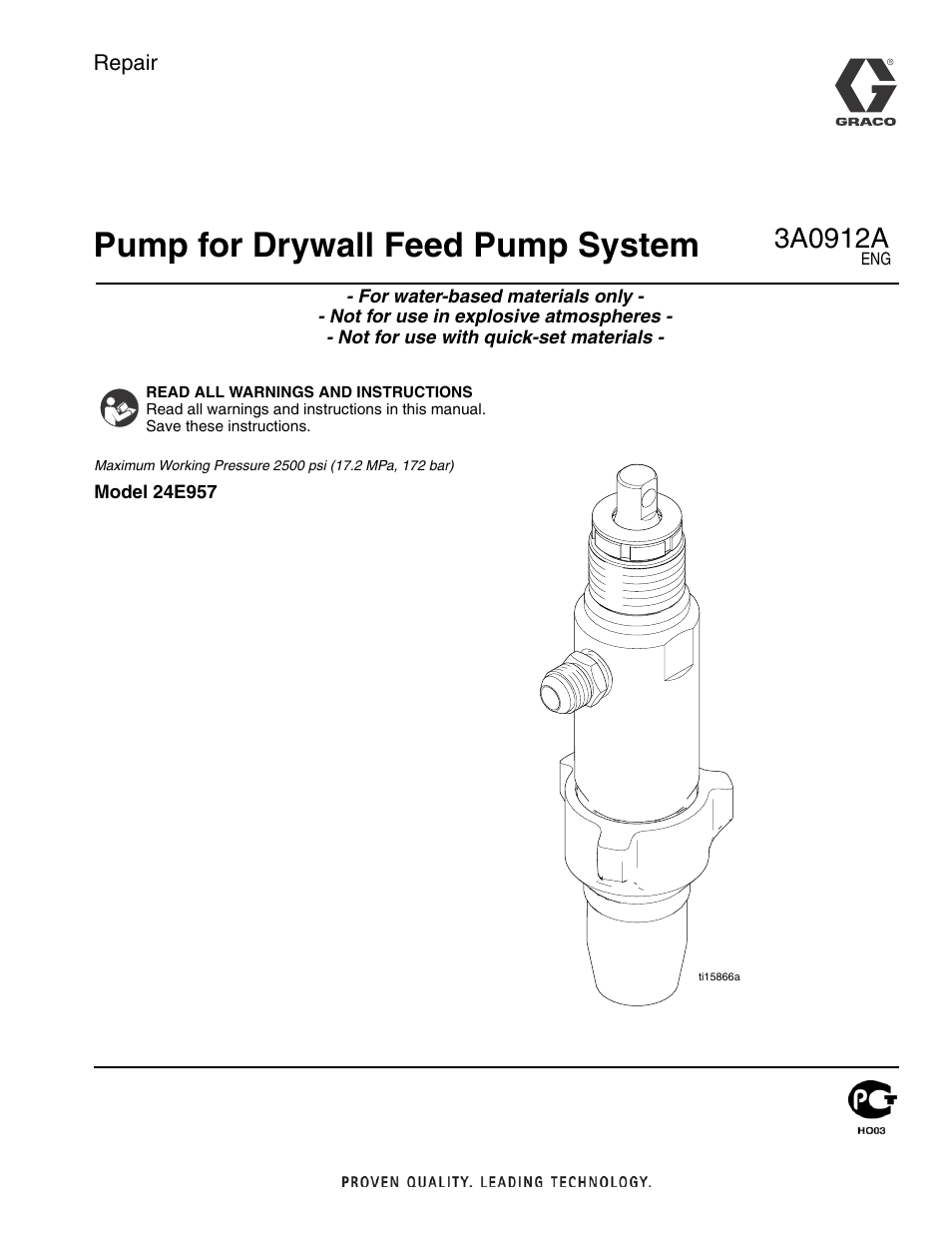 TapeTech CTPMP Bazooka Continuous Flow Pump Repair User Manual | 12 pages