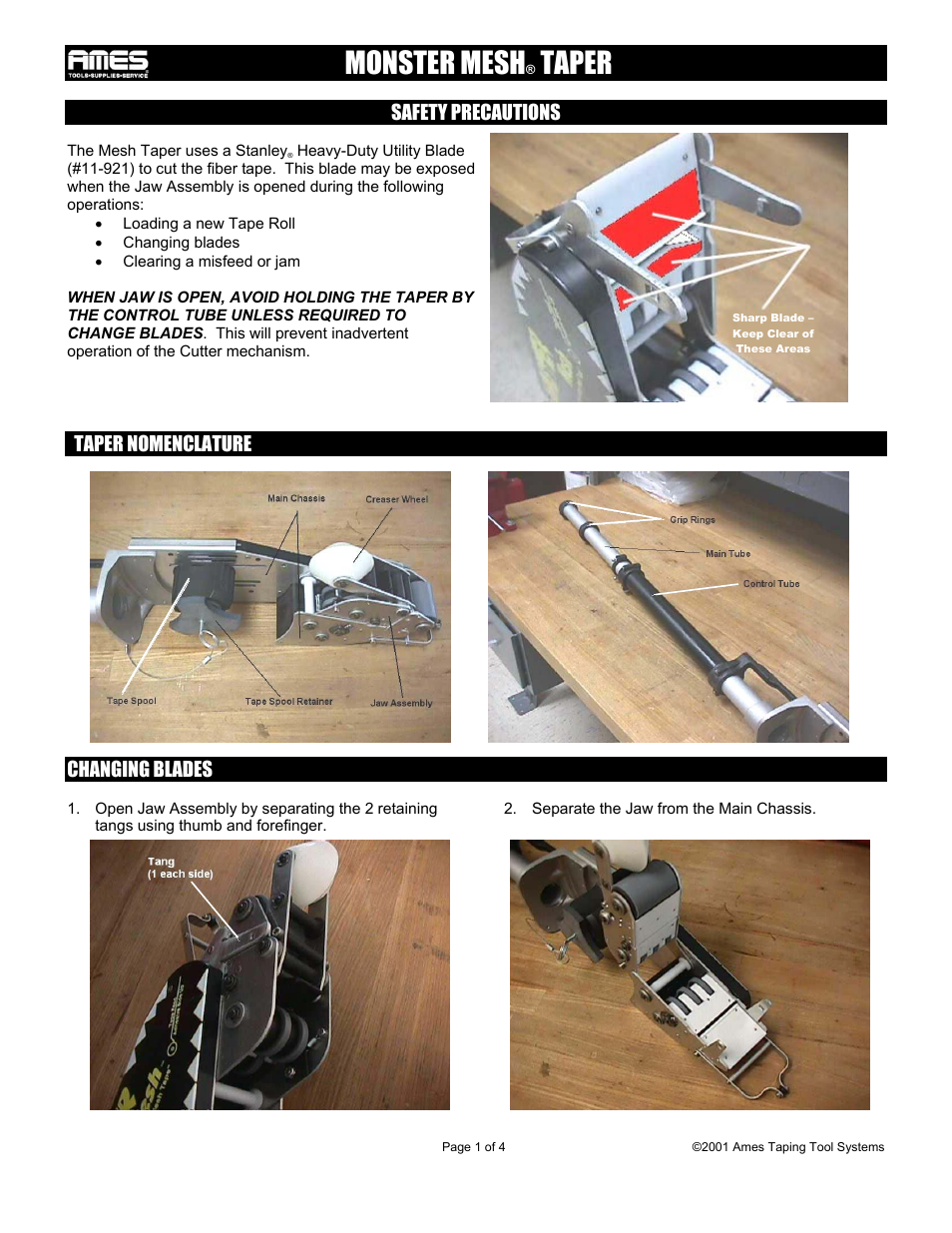 TapeTech 12TT Monster Mesh Taper User Manual | 8 pages