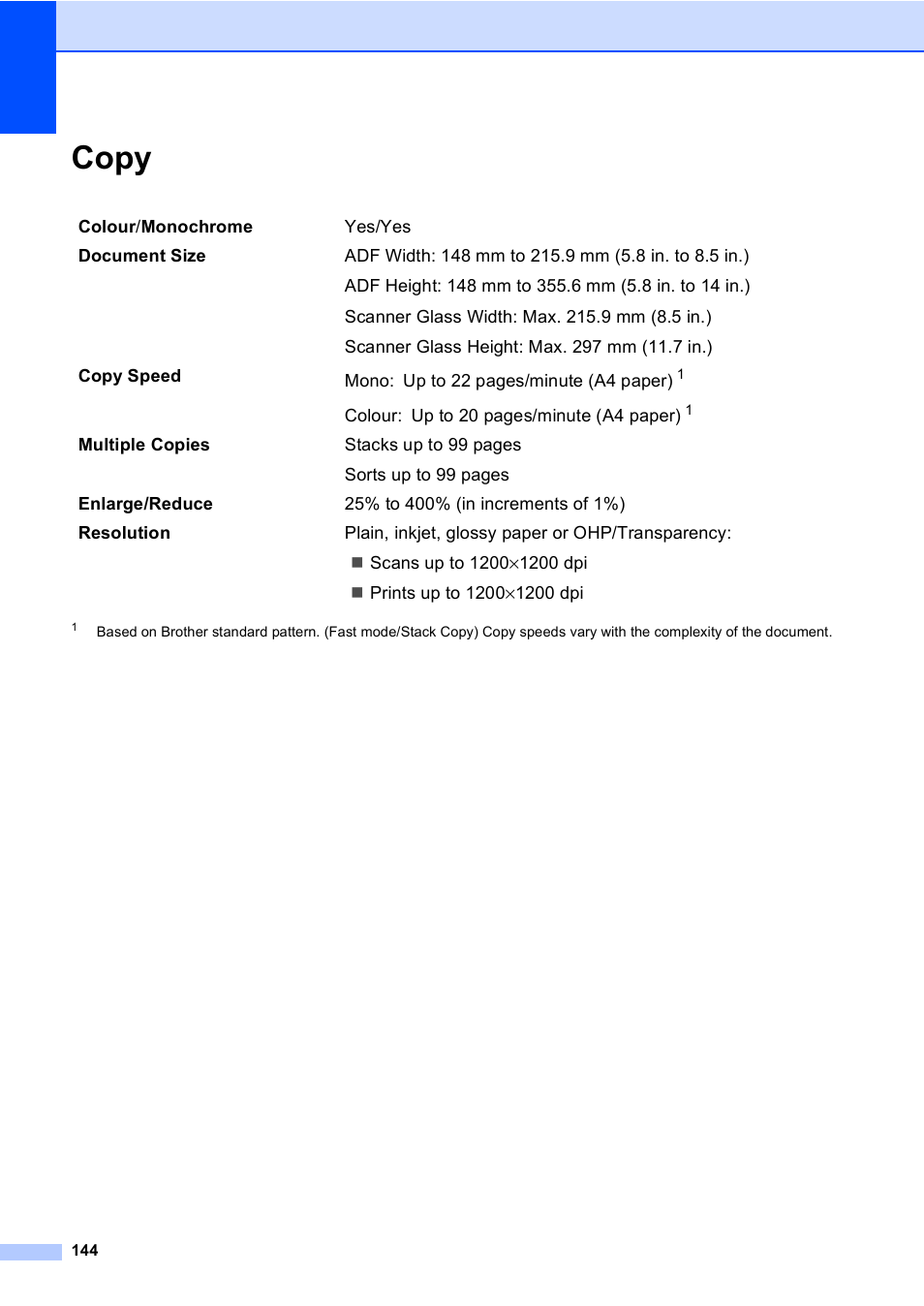 Copy | Brother MFC-5860CN User Manual | Page 154 / 168