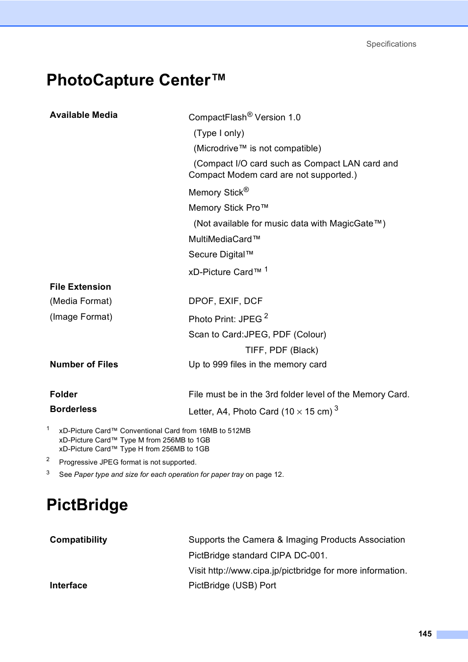 Photocapture center, Pictbridge, Photocapture center™ pictbridge | Brother MFC-5860CN User Manual | Page 155 / 168