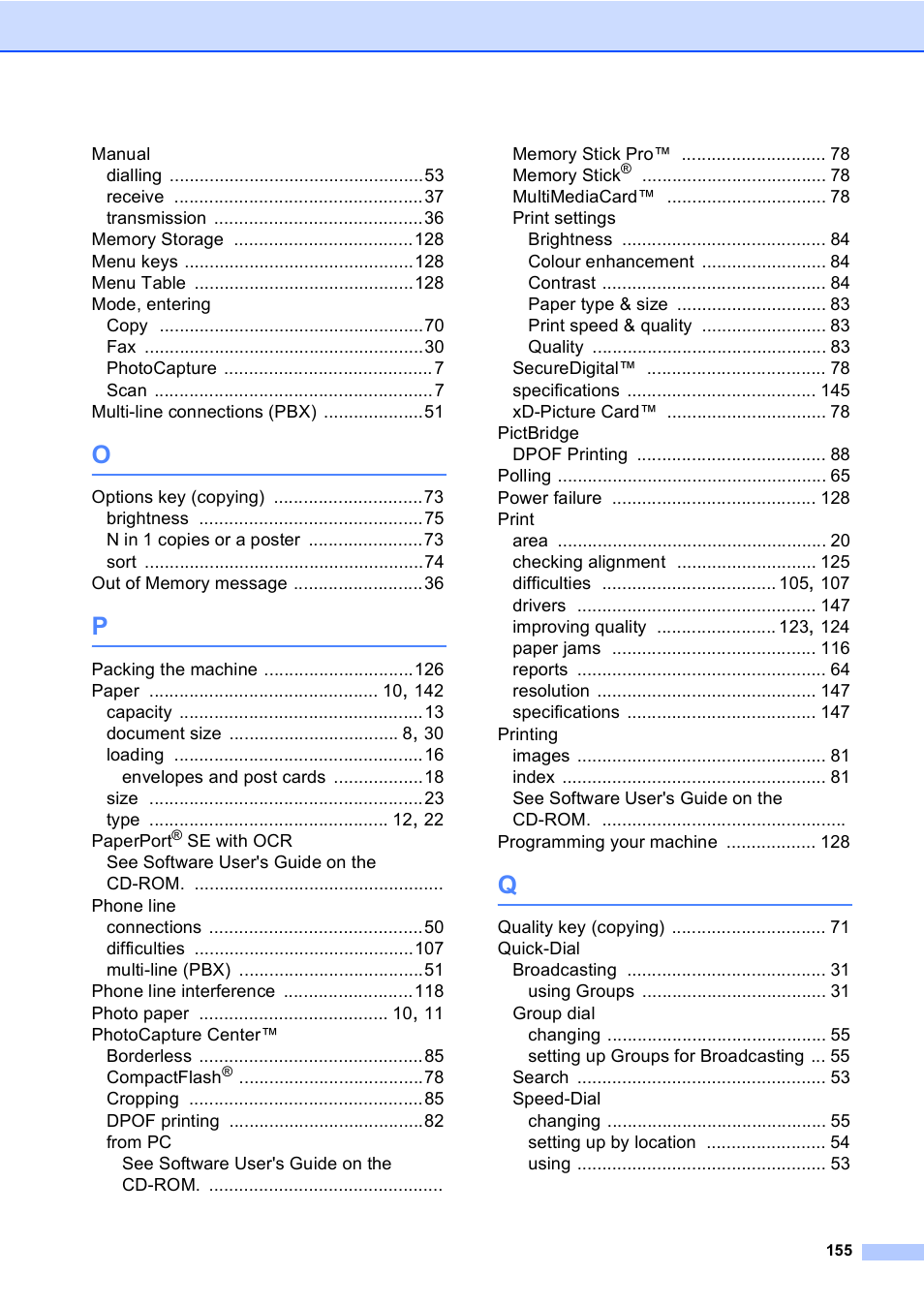 Brother MFC-5860CN User Manual | Page 165 / 168