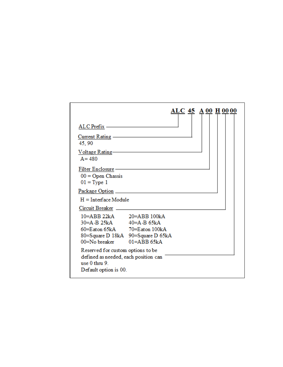 Temperature: 50 c, Current: 45, 90, Voltage: 480 | Enclosure: open chassis or ul type 1 | TCI HGA Manual User Manual | Page 23 / 105