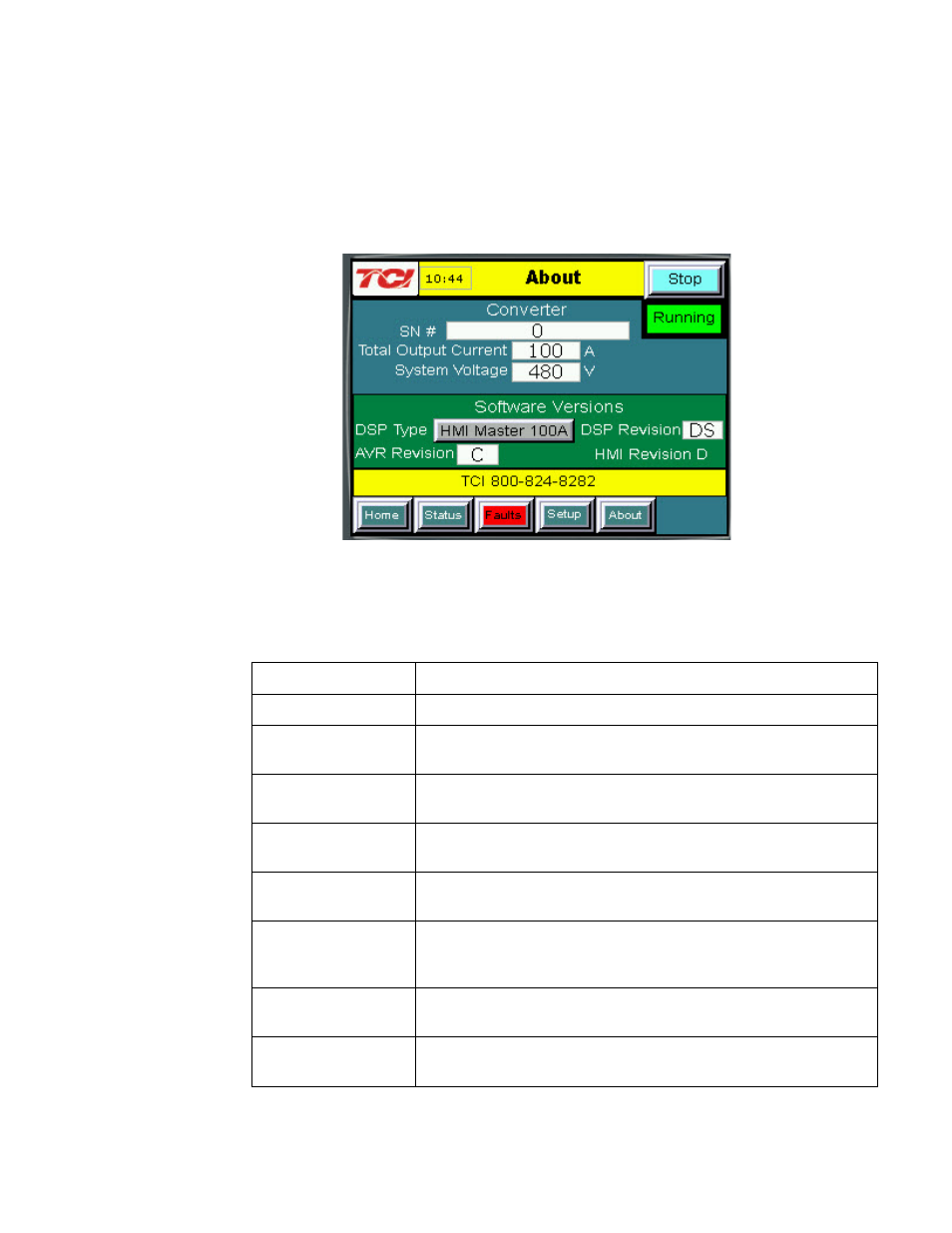 About screen | TCI HGA Manual User Manual | Page 93 / 105