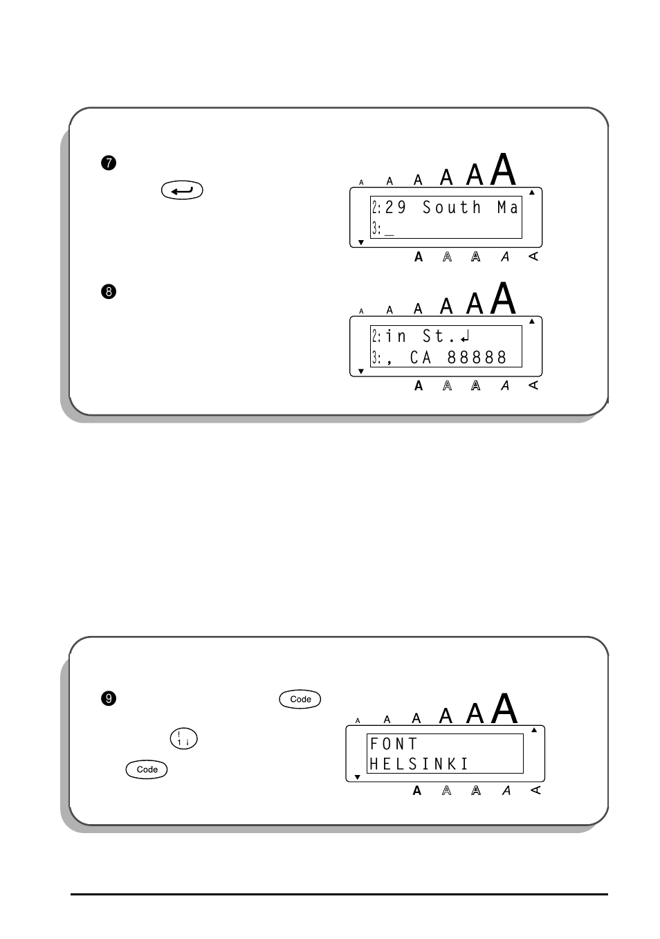 I n s t, Formatting the text | Brother 1810 User Manual | Page 22 / 139