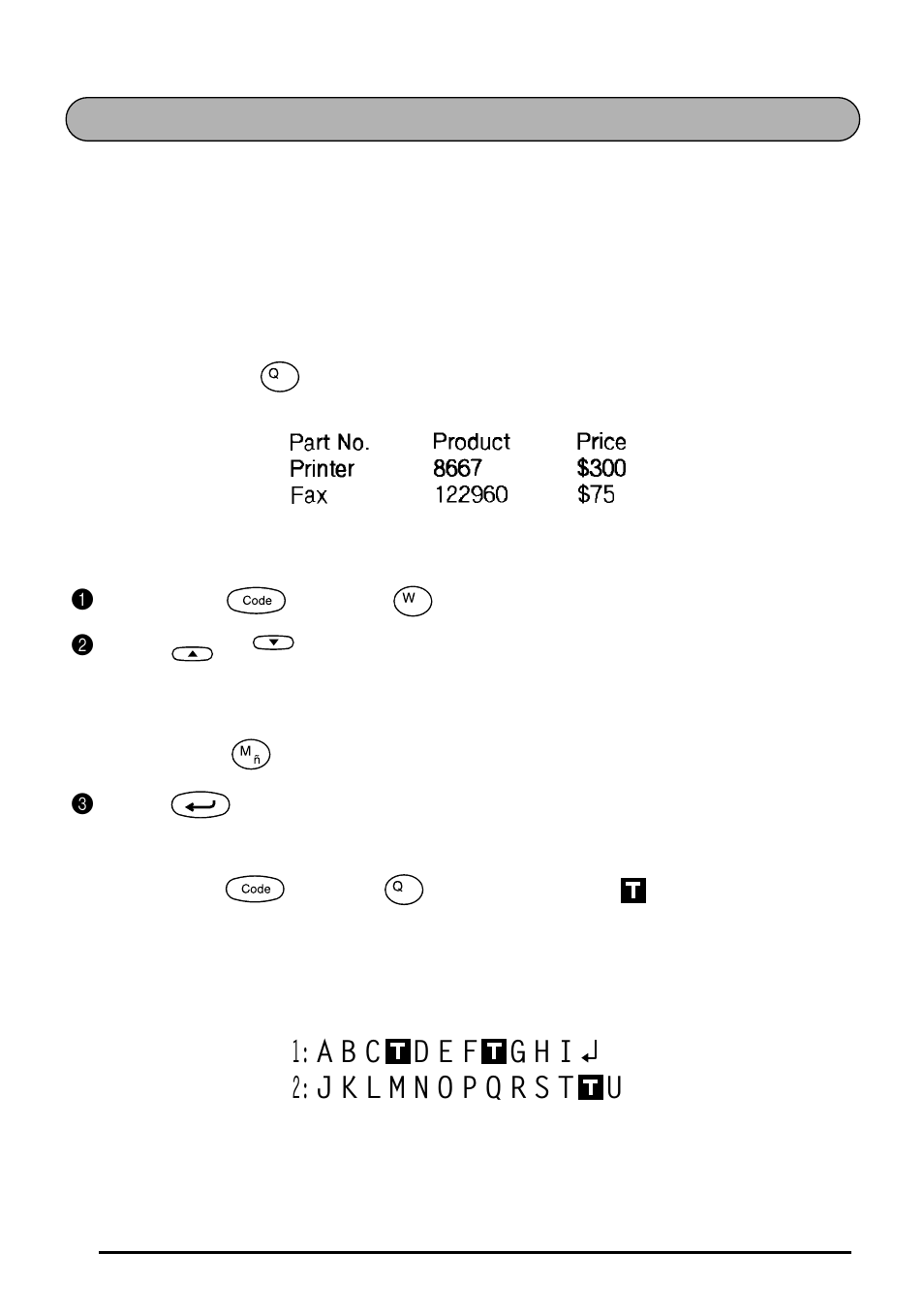 Tab function | Brother 1810 User Manual | Page 36 / 139