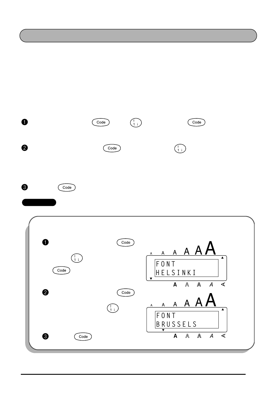 Font function | Brother 1810 User Manual | Page 61 / 139