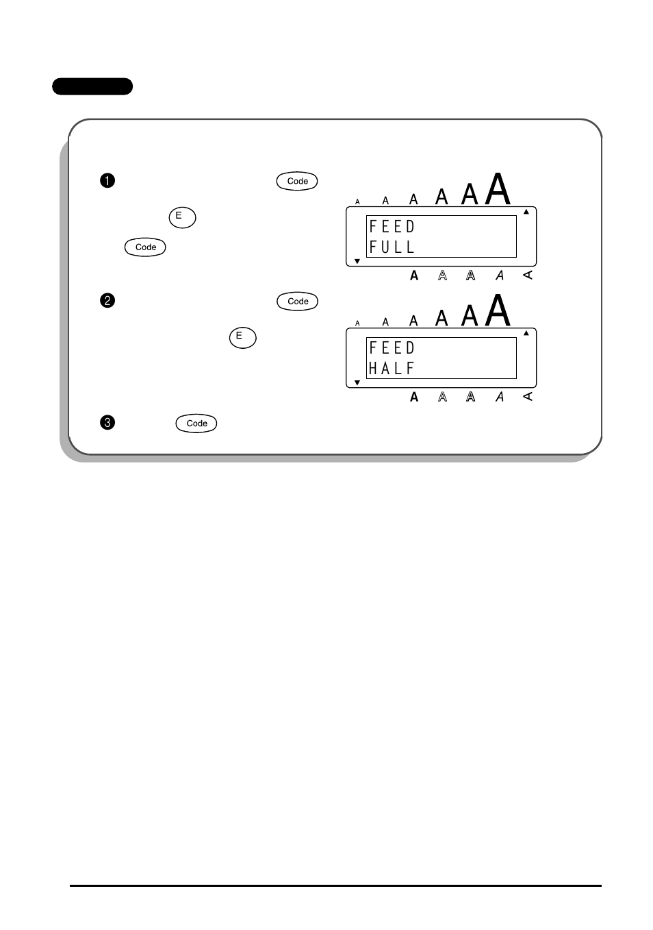 F e e d, F u l l, H a l f | Brother 1810 User Manual | Page 66 / 139