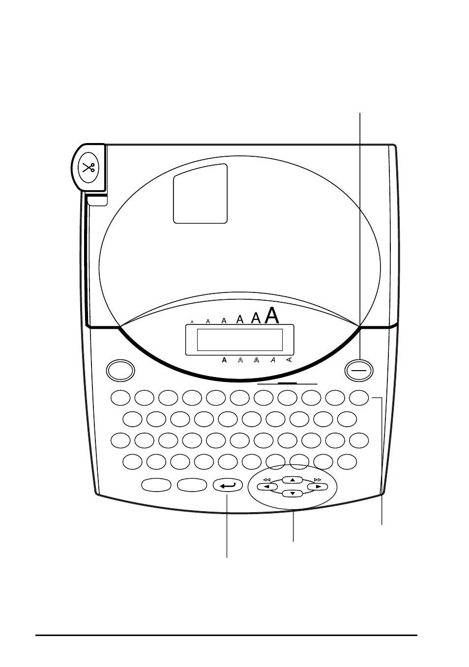 Keyboard & lcd display, Power key return key cursor keys delete key | Brother 1810 User Manual | Page 7 / 139