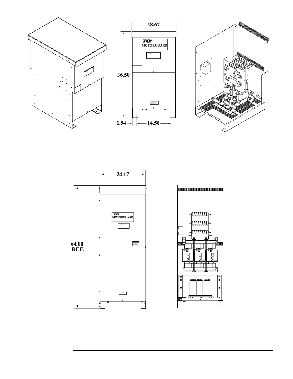 Kmg gp nema 3r – small enclosure, Kmg gp nema 3r – large enclosure | TCI KMG User Manual | Page 35 / 44