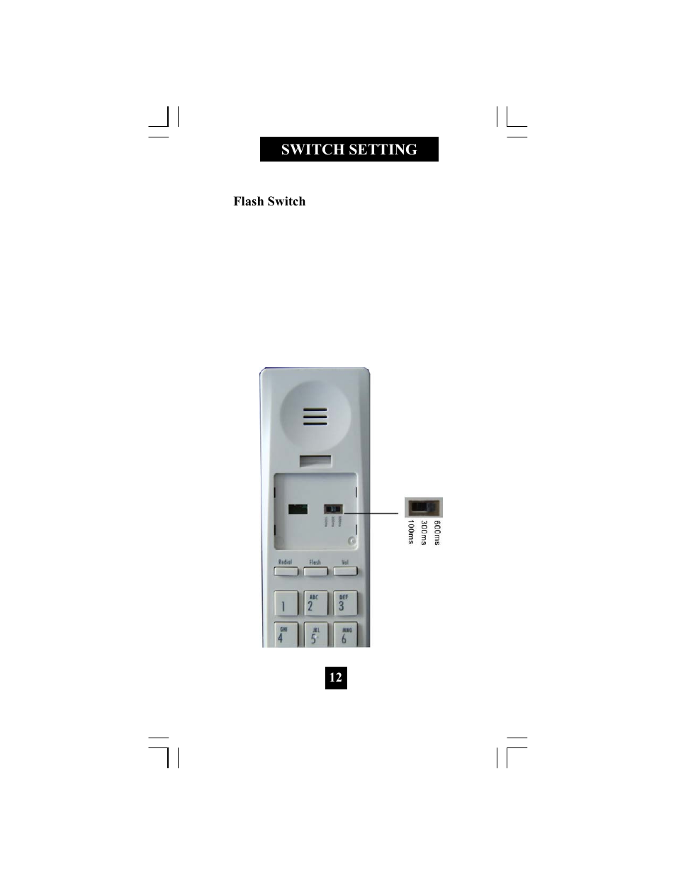 Switch setting | Telematrix 3300TRM User Manual | Page 13 / 19