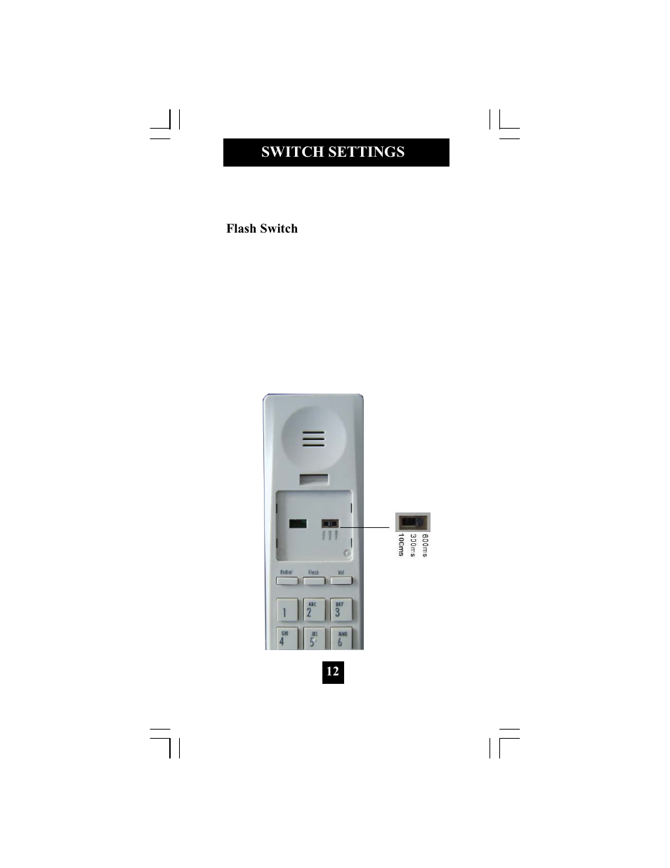 Switch settings | Telematrix 3302TRM User Manual | Page 13 / 20