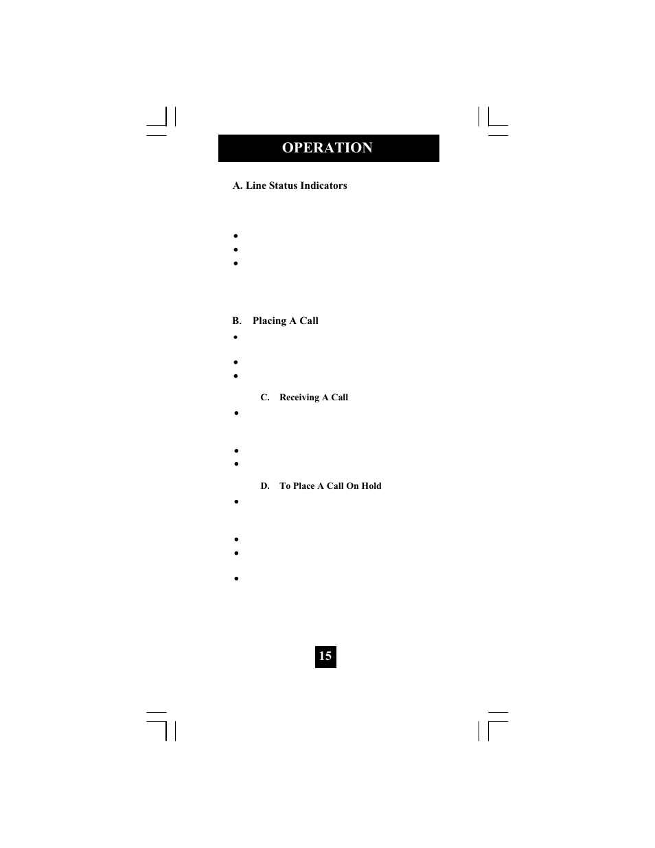 Operation | Telematrix 3302TRM User Manual | Page 16 / 20