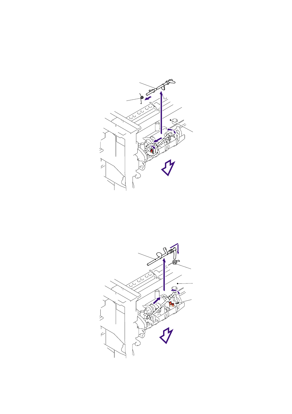 24 tail edge actuator, 25 regist front actuator/regist front spring, 24 tail edge actuator -58 | 25 regist front actuator/regist front spring -58, Tail edge actuator, Regist front actuator, Regist front spring | Brother Facsimile Equipment MFC7420 User Manual | Page 129 / 327