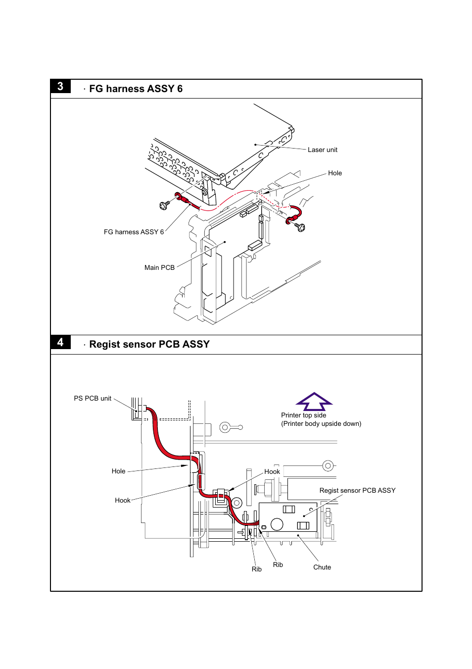 Fg harness assy 6, Regist sensor pcb assy | Brother Facsimile Equipment MFC7420 User Manual | Page 142 / 327