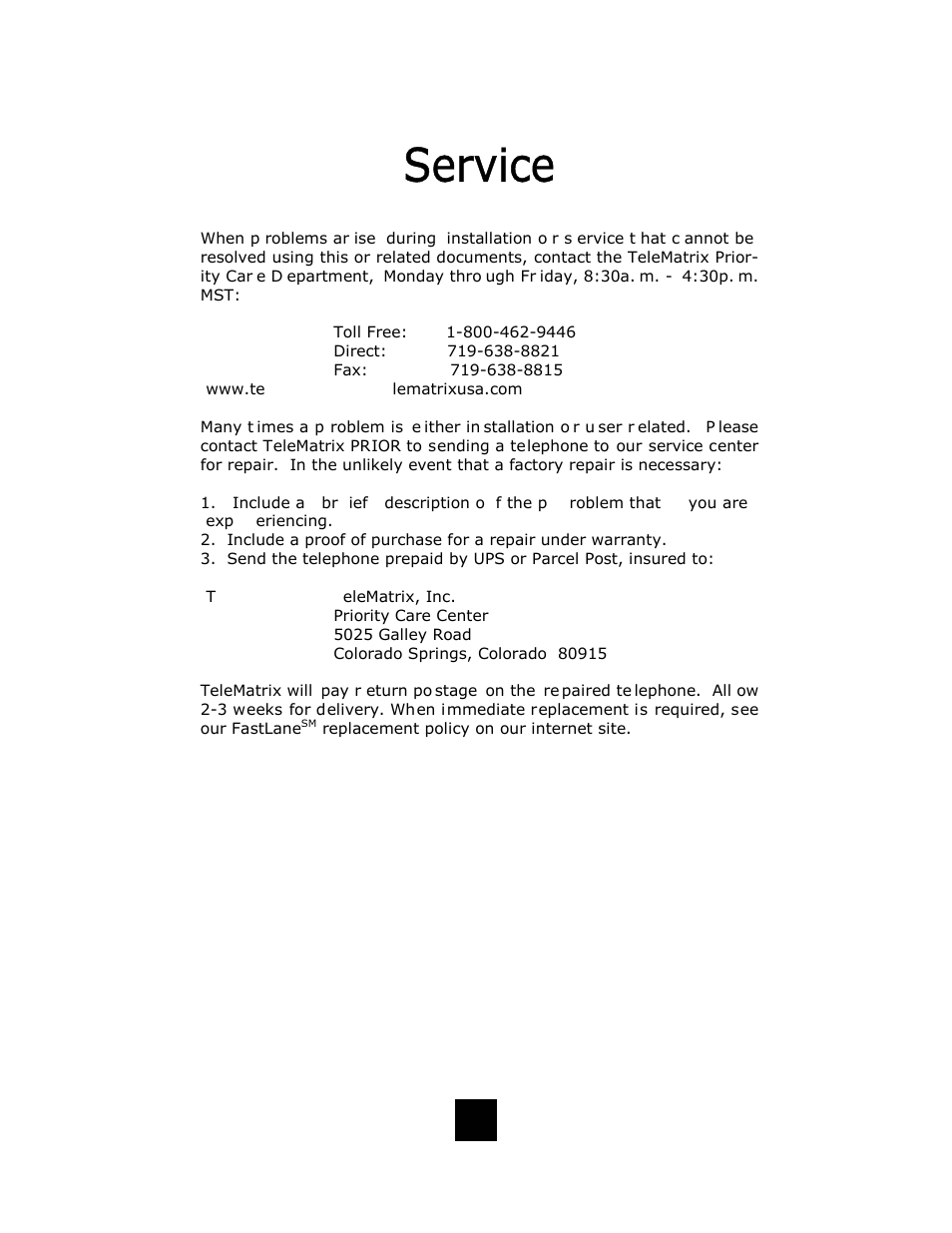 Telematrix SP200 User Manual | Page 31 / 33