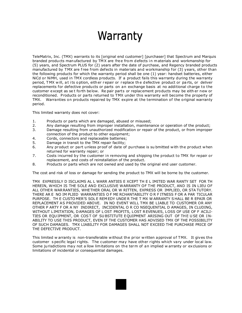 Telematrix SP200 User Manual | Page 32 / 33