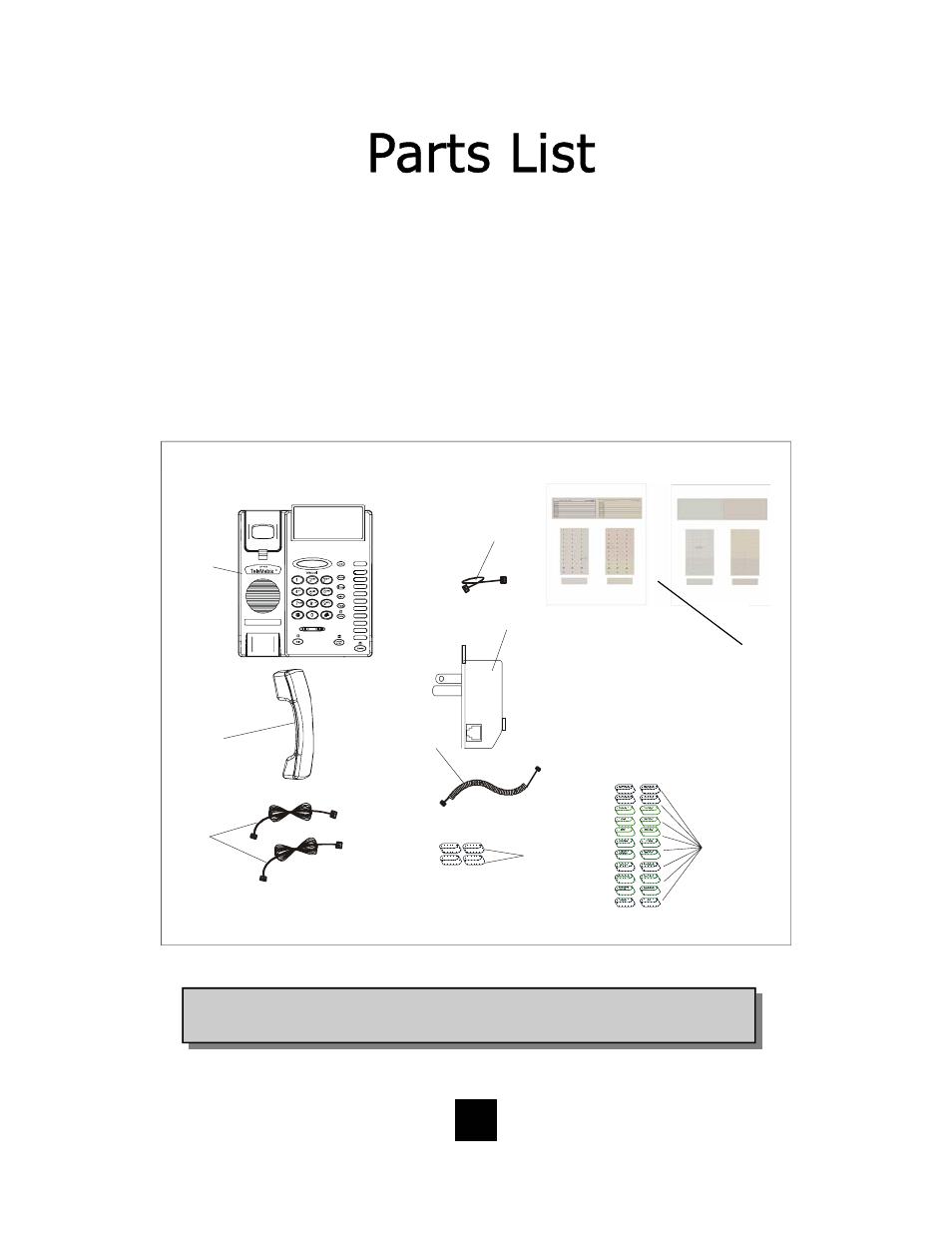10 parts check list | Telematrix SP400 User Manual | Page 10 / 36