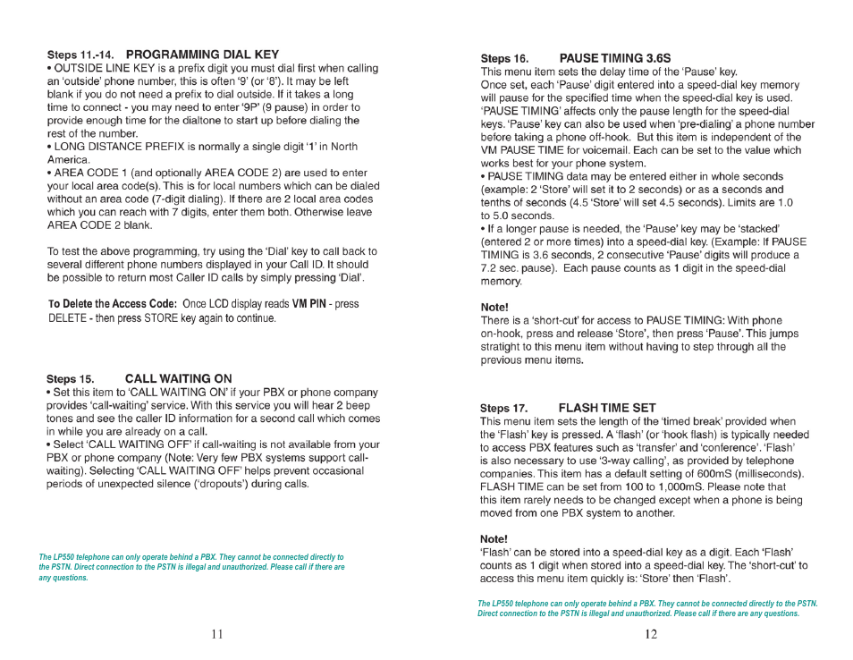 Telematrix LP550 User Manual | Page 12 / 12