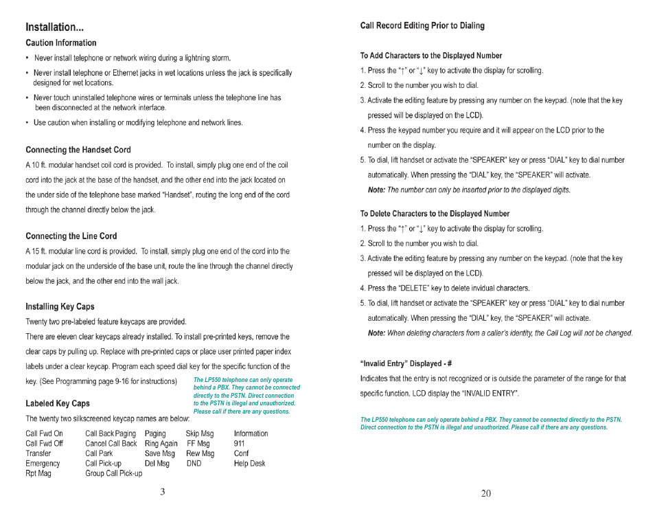 Telematrix LP550 User Manual | Page 4 / 12