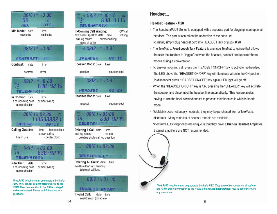 Telematrix LP550 User Manual | Page 9 / 12