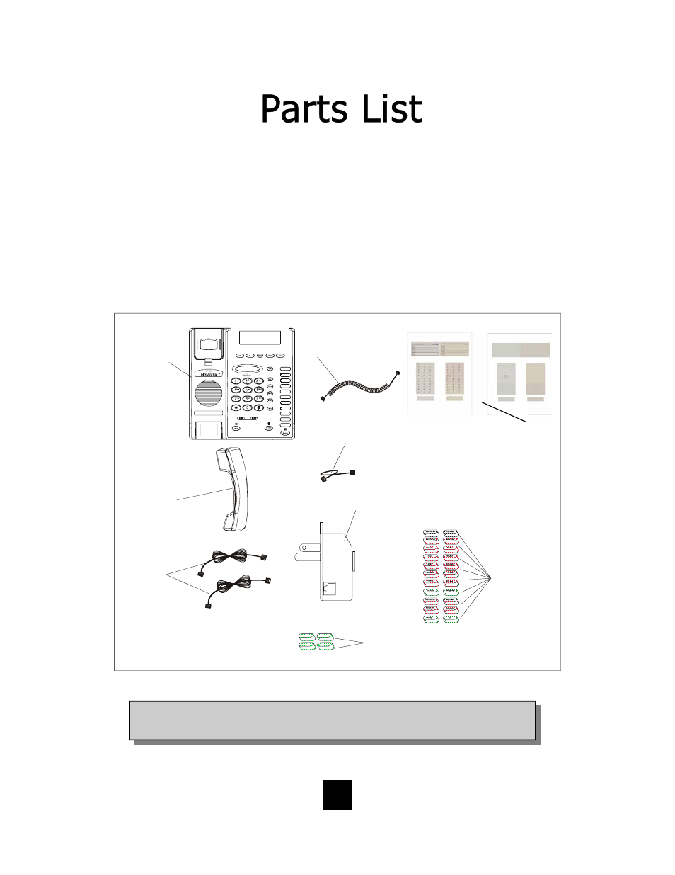 10 parts check list | Telematrix SP550 User Manual | Page 10 / 67