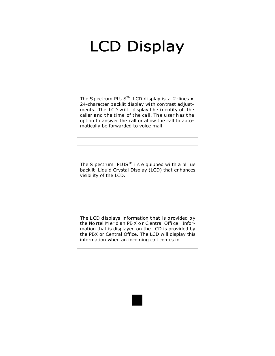 Lcd backlight feature, Lcd features, Lcd display information | Telematrix DC550 User Manual | Page 29 / 43