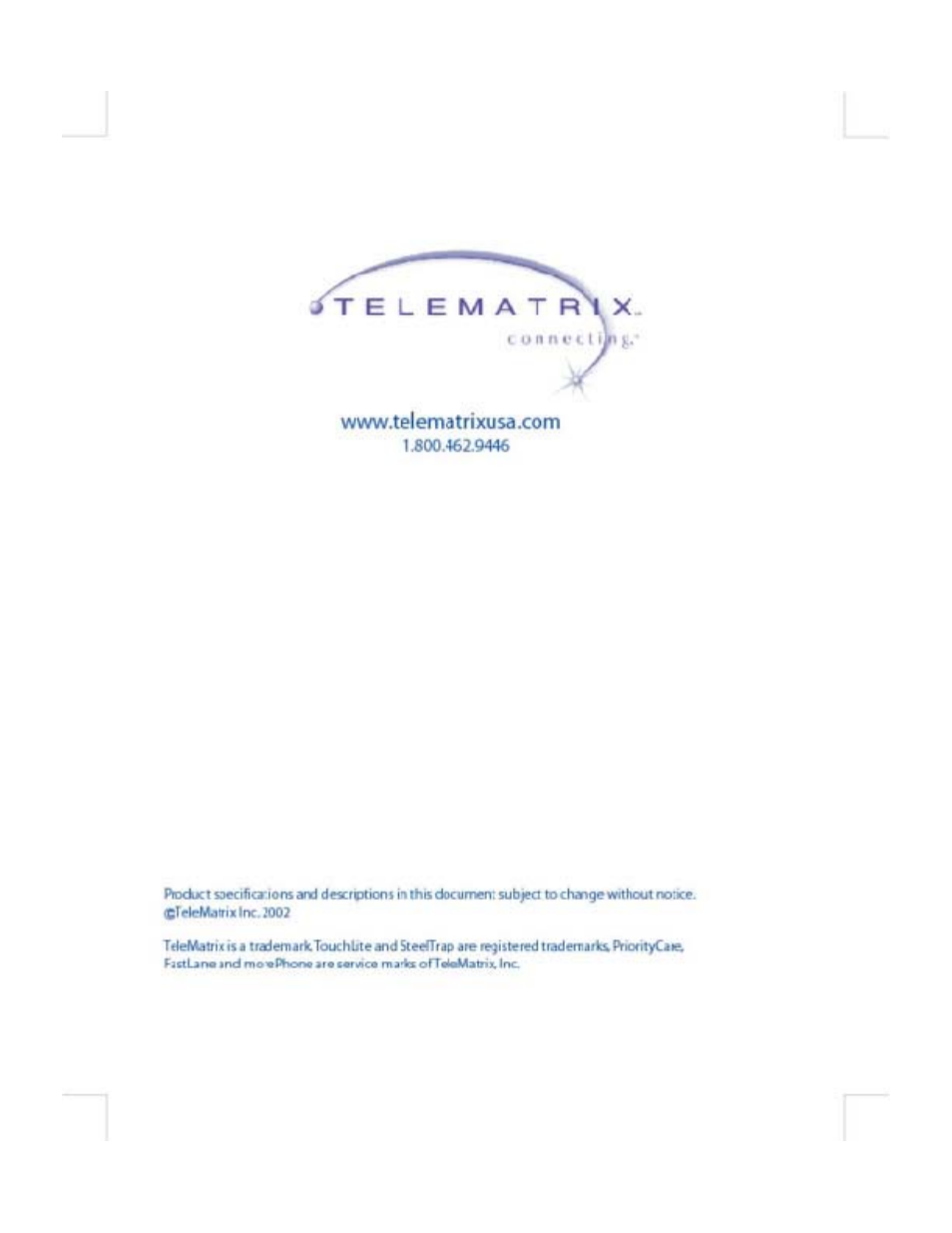 Telematrix DC550 User Manual | Page 43 / 43