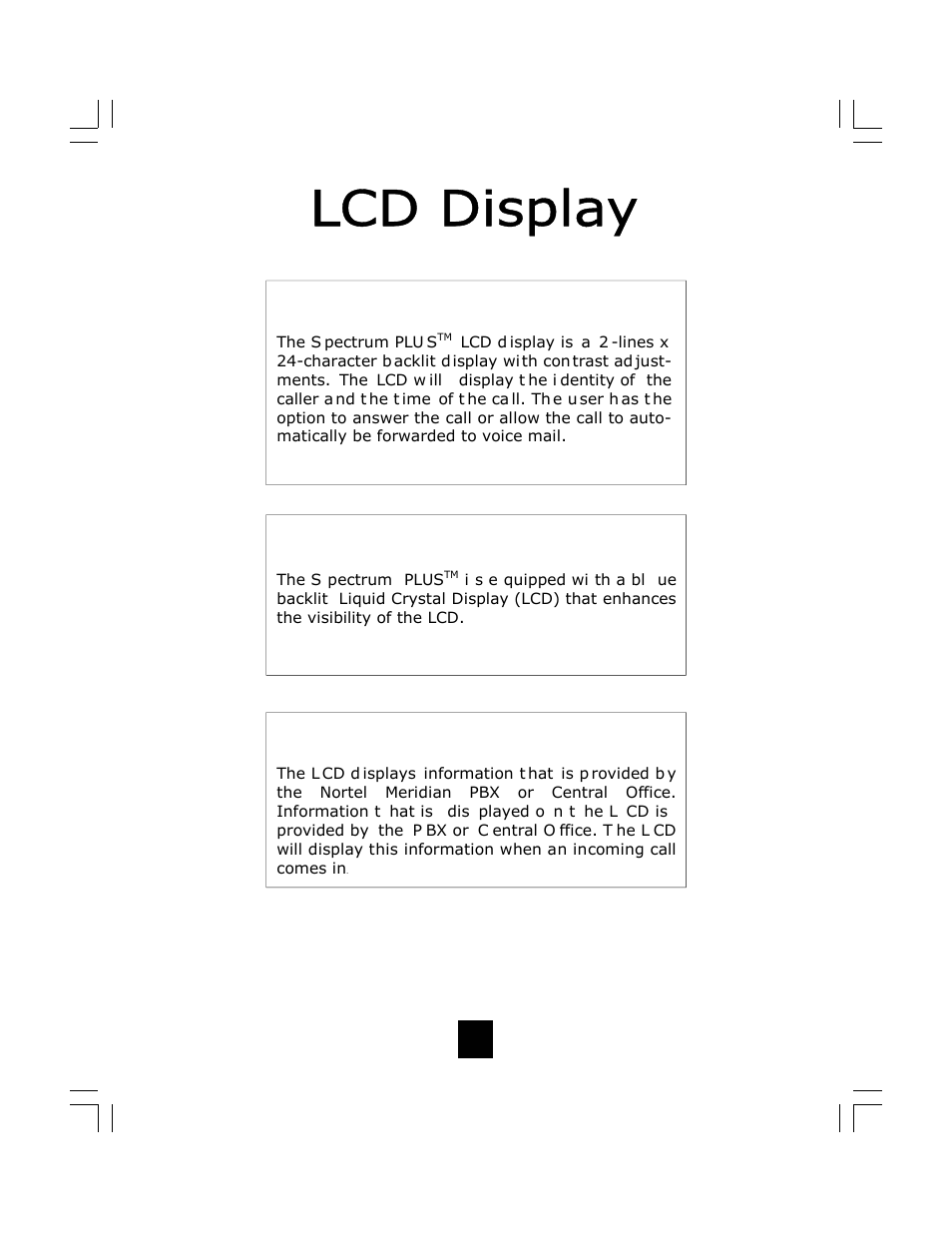 Lcd backlight feature, Lcd features, Lcd display information | Telematrix DC640 User Manual | Page 28 / 42