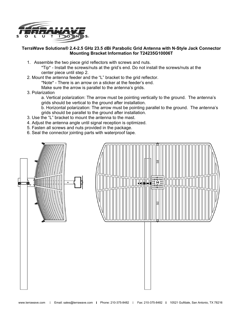 TerraWave T24235G10006T User Manual | Page 2 / 2
