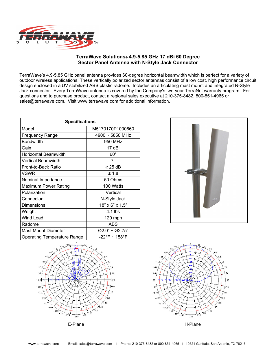 TerraWave M5170170P1000660 User Manual | 2 pages