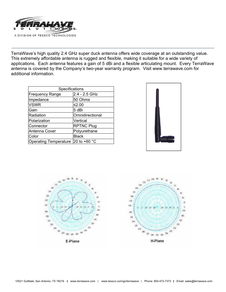 TerraWave TWS2400-5-RPTNC User Manual | 1 page