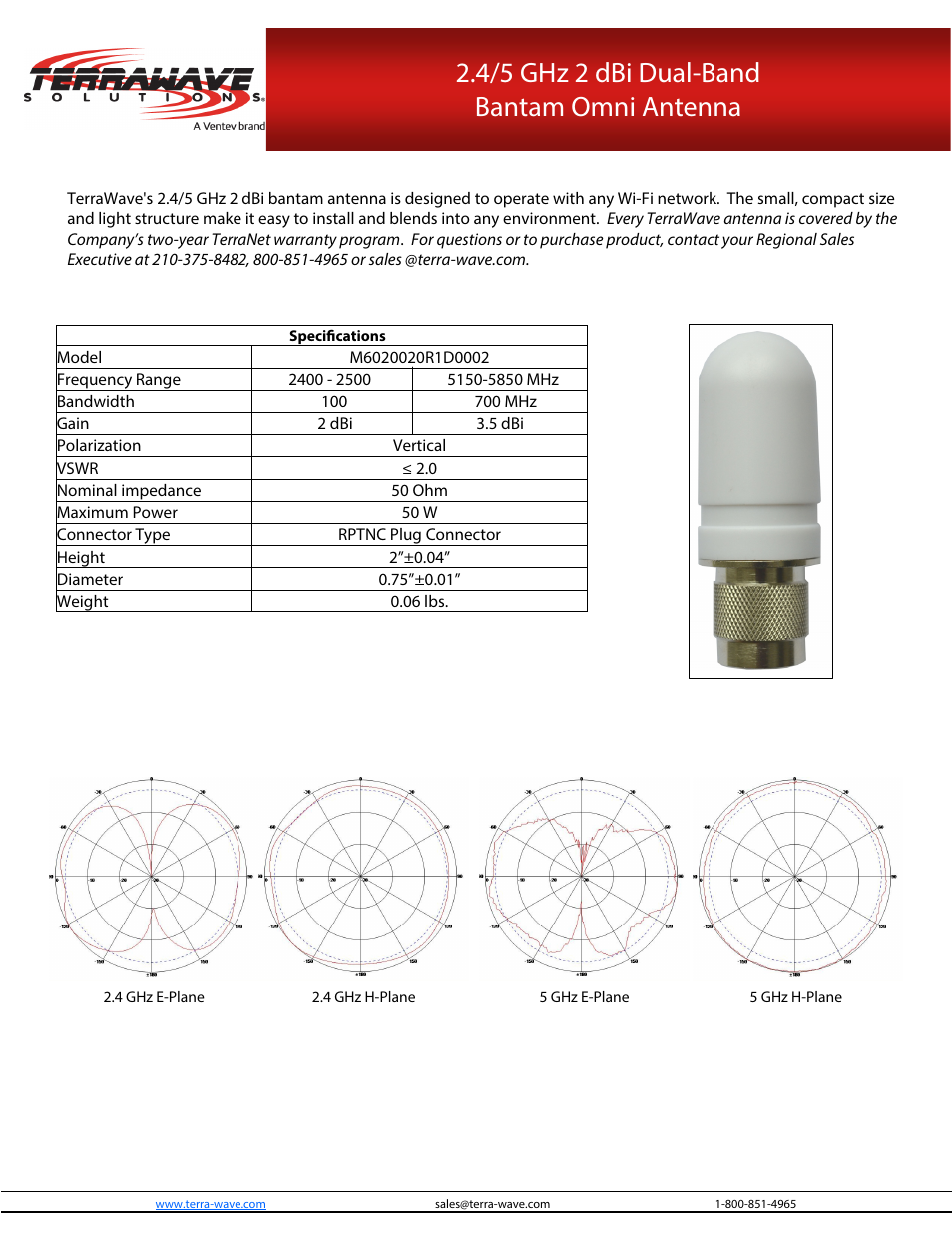 TerraWave M6020020R1D0002 User Manual | 1 page