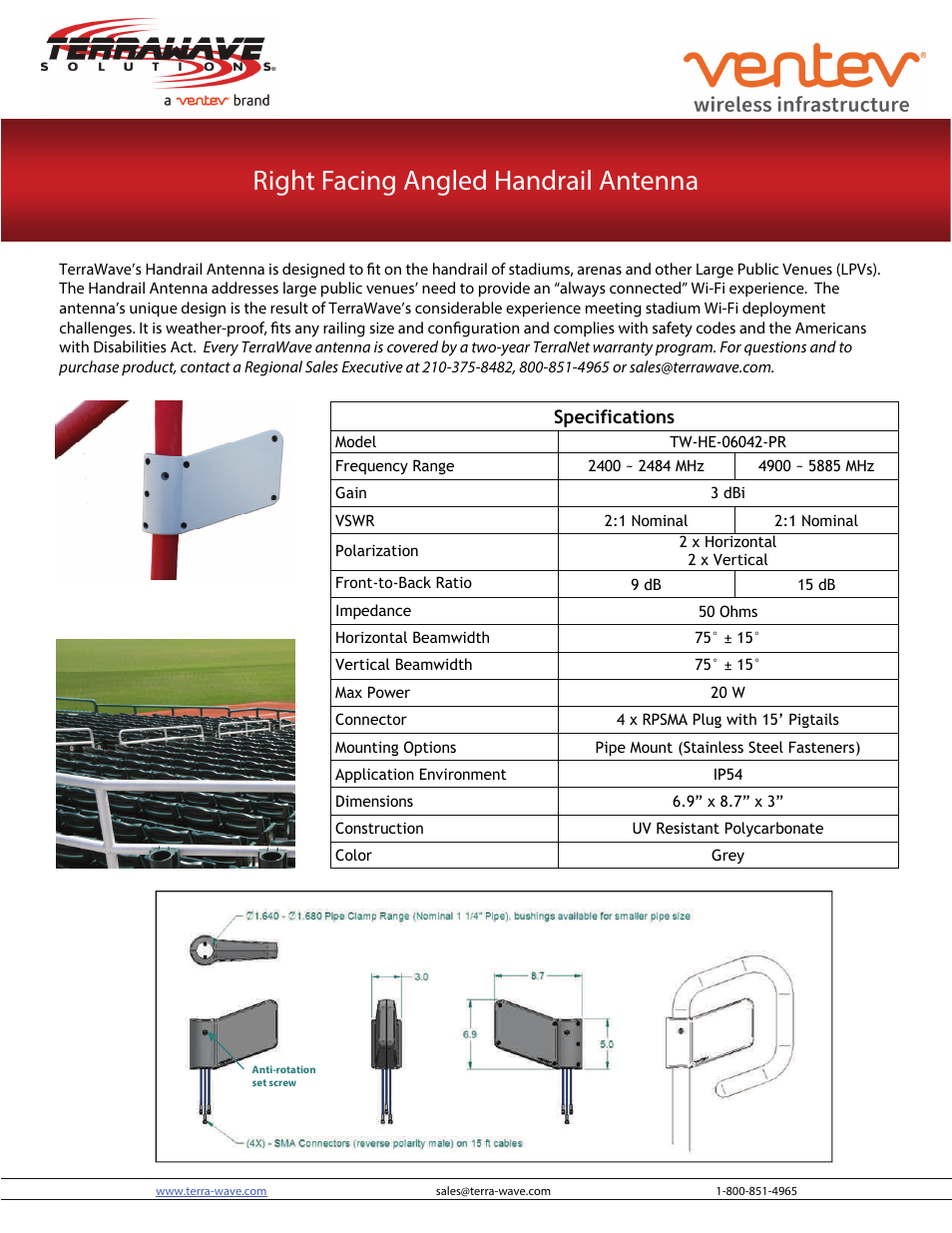 TerraWave TW-HE-06042-PR User Manual | 2 pages