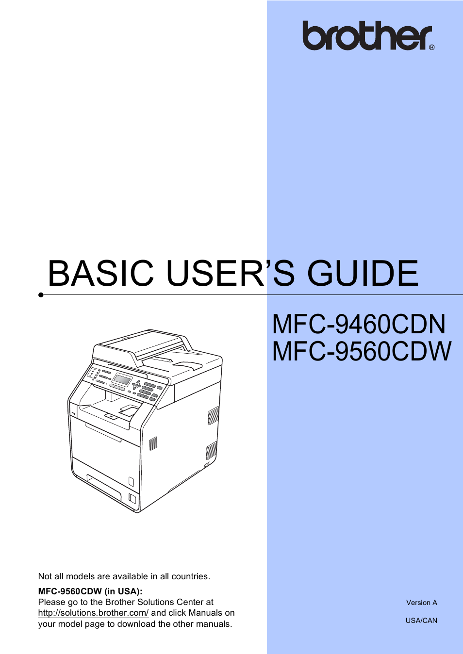 Brother MFC 9560CDW User Manual | 199 pages