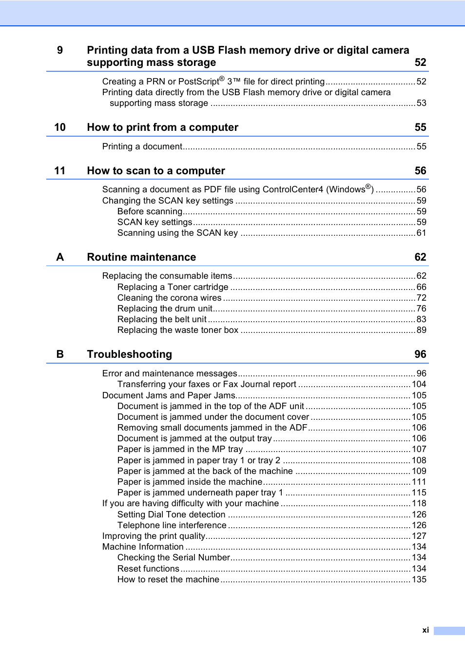 Brother MFC 9560CDW User Manual | Page 13 / 199