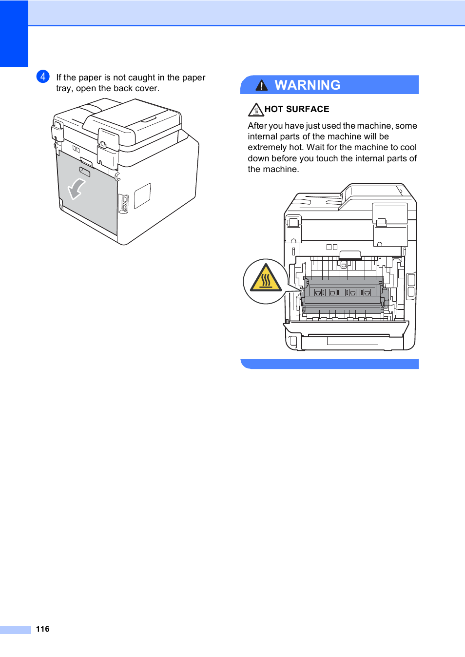 Warning | Brother MFC 9560CDW User Manual | Page 132 / 199