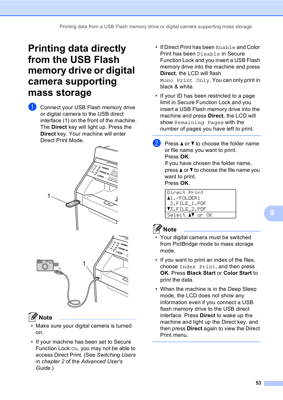 Supporting mass storage | Brother MFC 9560CDW User Manual | Page 69 / 199