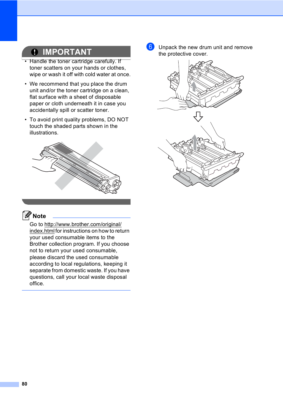 Important | Brother MFC 9560CDW User Manual | Page 96 / 199