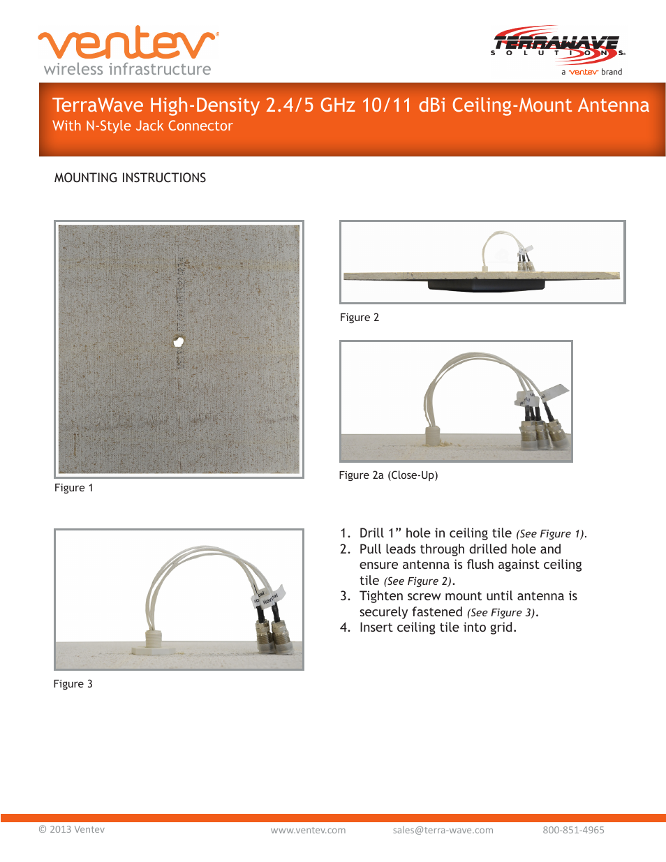 Wireless infrastructure | TerraWave M6100110MP1D1806 User Manual | Page 2 / 2